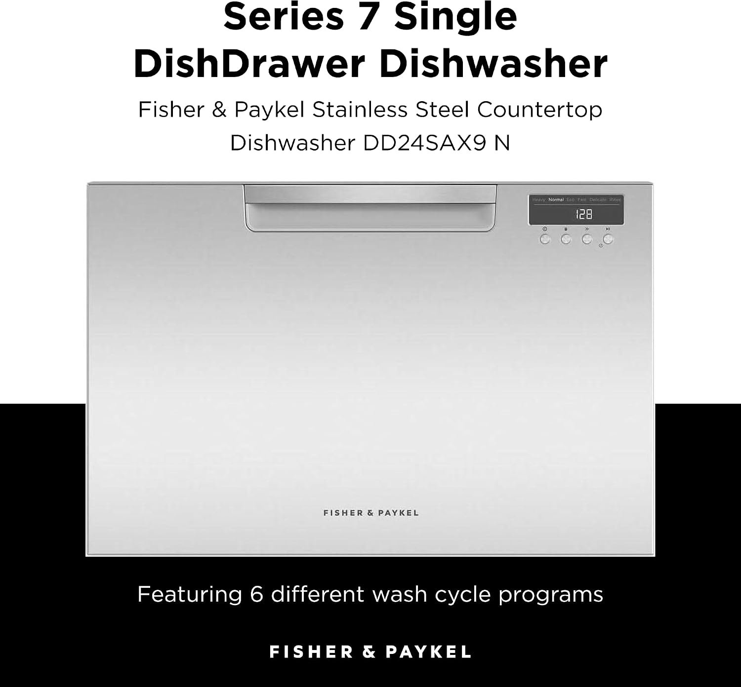 Fisher & Paykel DD24SAX9N Single DishDrawer Dishwasher – Stainless Steel 24in Built-In Drawer Dishwasher - Image 2
