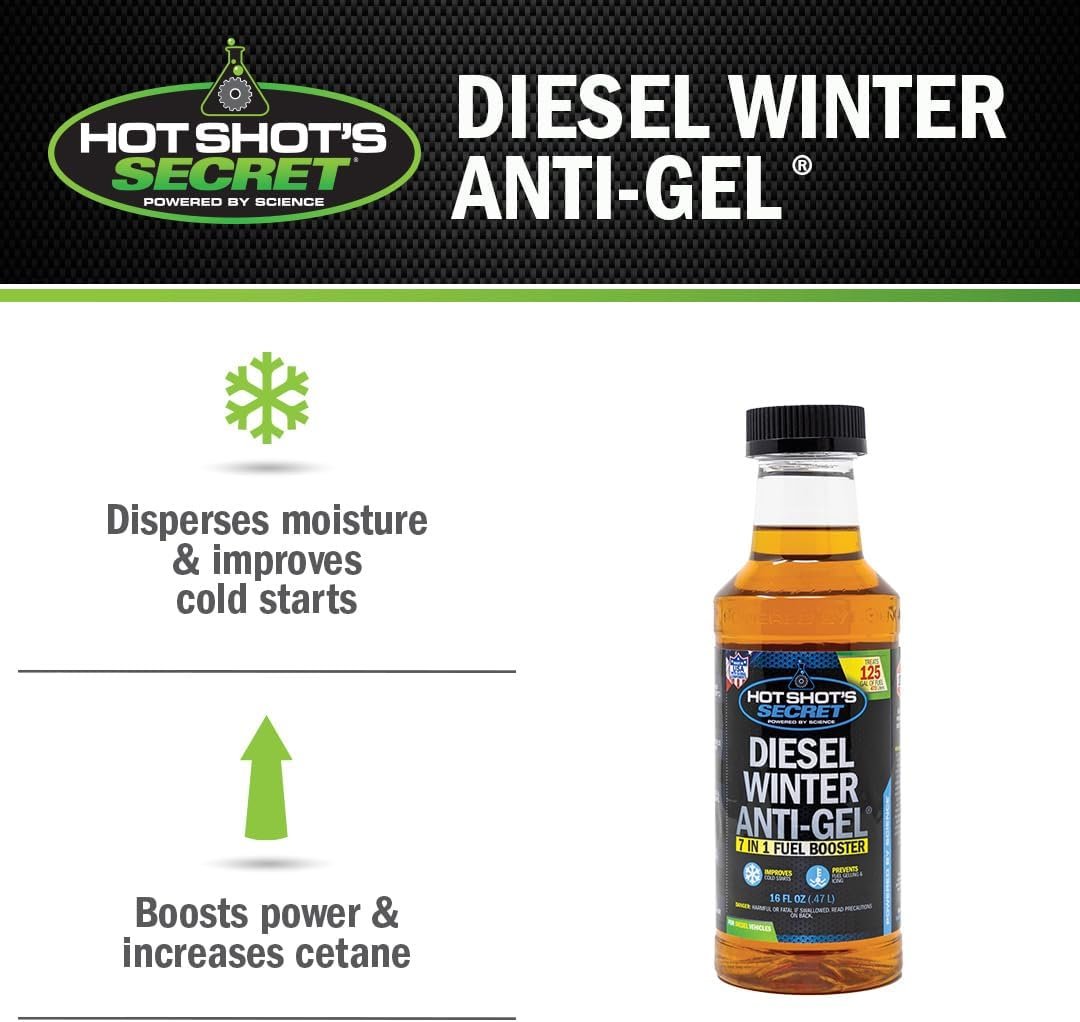 Hot Shot's Secret P403316Z Diesel Winter Anti-Gel – 16oz Round Bottle Fuel Treatment for 125 Gallons and Cold Weather Operation - Image 4