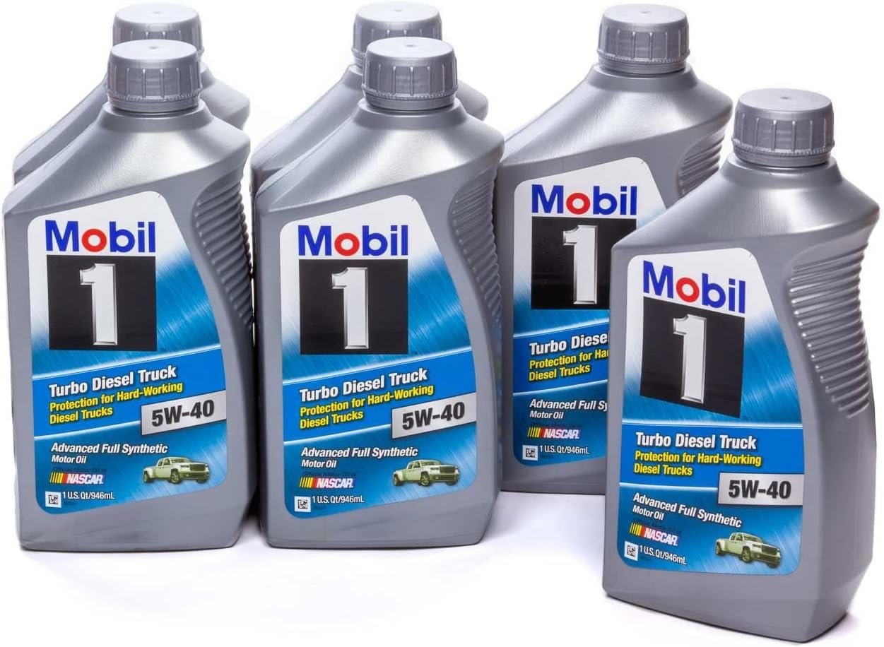 Mobil 122253 Turbo Diesel Truck 5W-40 Full Synthetic Motor Oil – Heavy-Duty Engine Protection, Six 1-Quart Bottles - Image 2