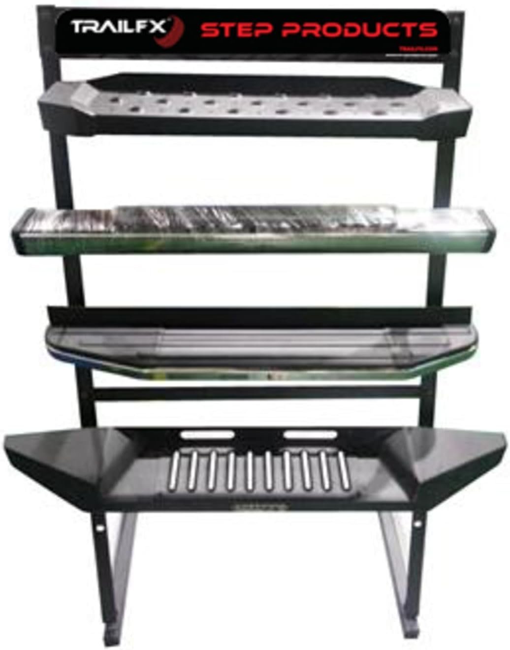 TrailFX WD1000RB1 Running Board & T4 Step Display – Retail Showroom Merchandising Stand for Side Step Products