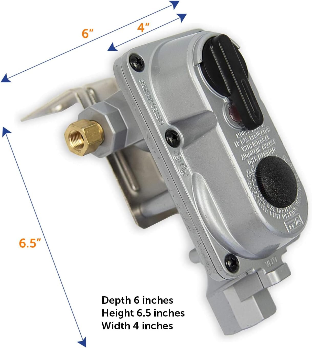 Flame King KT12ACR6 Automatic Changeover Regulator Kit – Dual Propane Tank Regulator with 2 Pigtails for RV Systems - Image 5