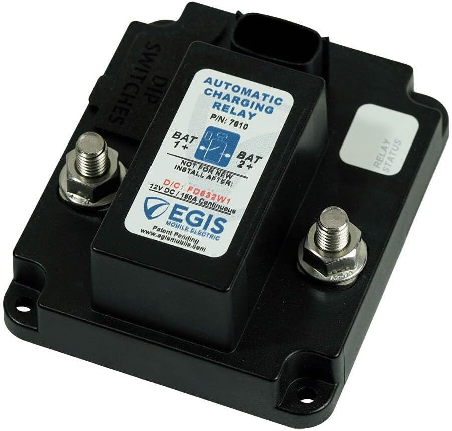 Egis Mobile 7610 Programmable Automatic Charging Relay – 24V System, 160A Continuous Rating, Low 1.3mA Draw