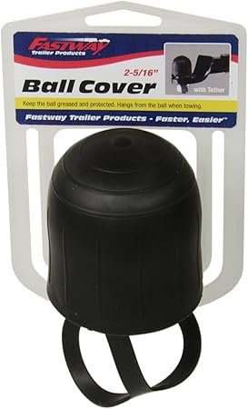 Equal-i-zer 82003216 2-5/16in Hitch Ball Cover – Black Rubber Trailer Ball Cover with Tether for Grease Protection