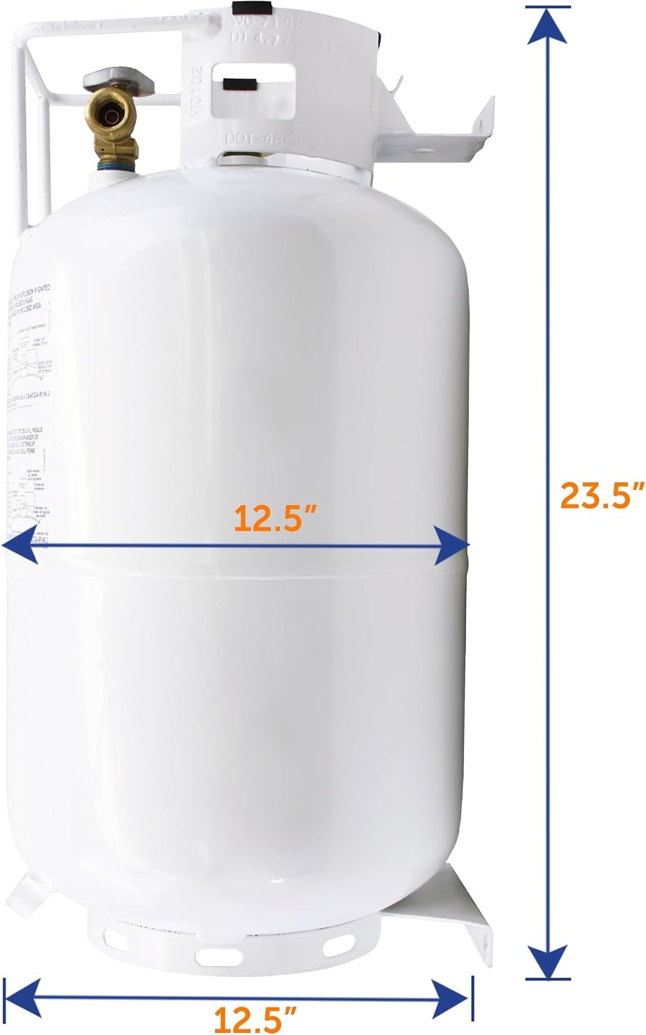 Flame King YSN301HZL 30 lb Horizontal Propane Cylinder – DOT-Approved Steel LP Tank with Horizontal Mount Design - Image 4