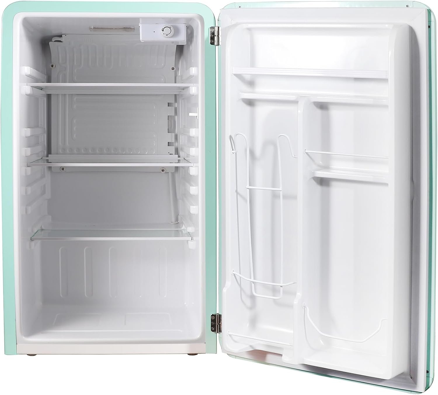 Magic Chef MCR32CHM Retro Refrigerator – 3.2 Cu Ft Compact Fridge – Mint Green Vintage Design with Freezer Compartment - Image 6