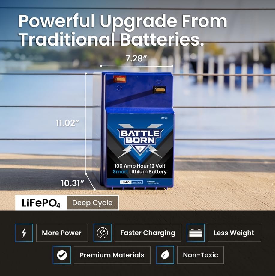 Battle Born BBGC2IH 100Ah 12V Heated LiFePO4 Battery – GC2 Form Factor, Bluetooth Monitoring, Internal Heat - Image 3