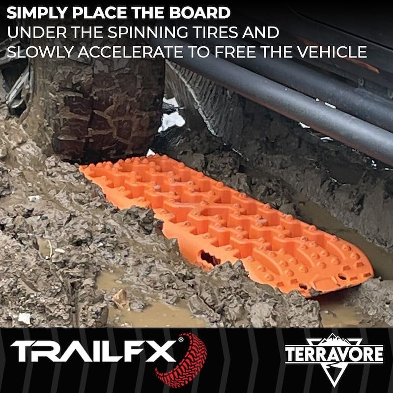 TFX Overland TBOR01 Recovery Traction Board Set – Orange Off-Road Recovery Boards – Mud Sand and Snow Extraction - Image 4