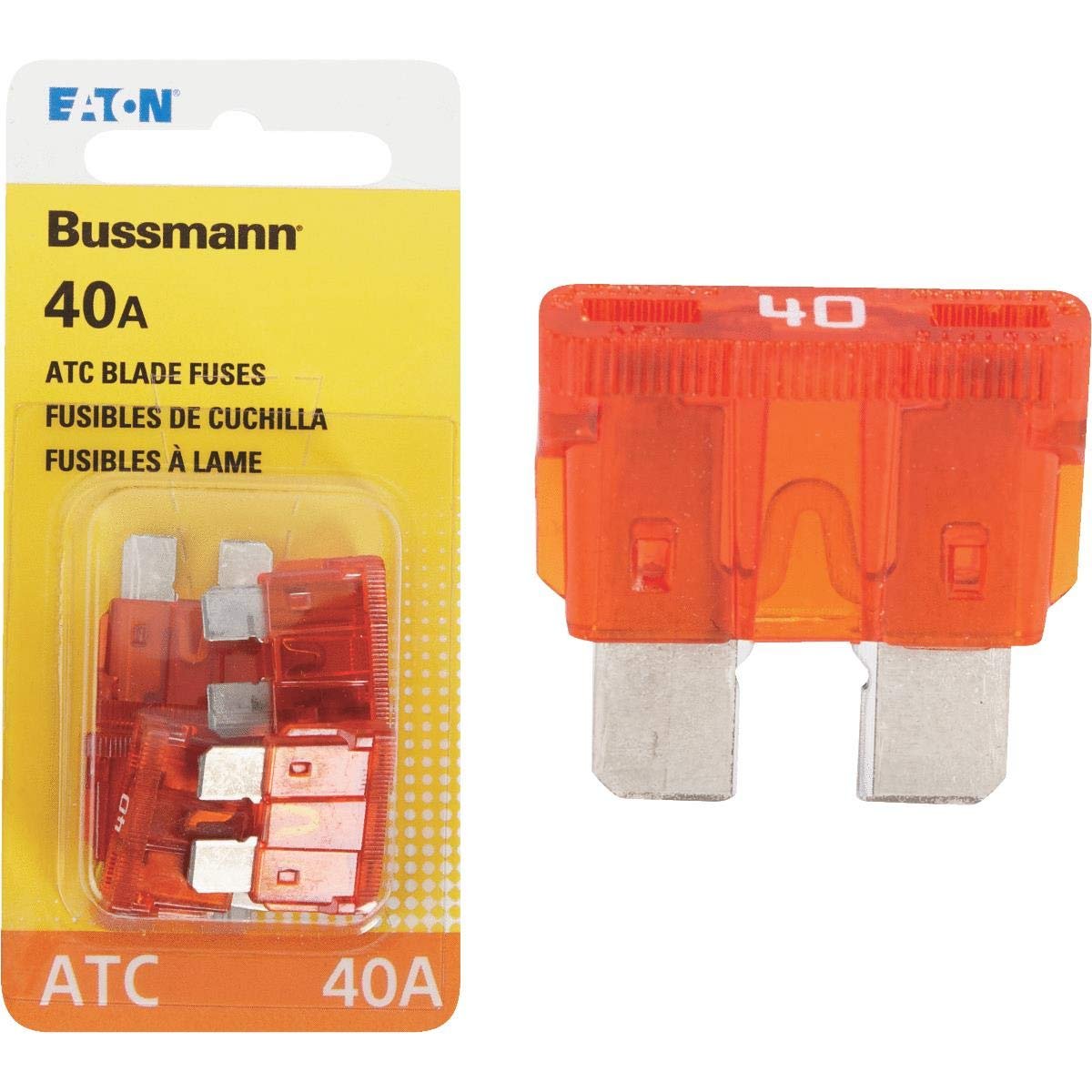 Bussmann BPATC40RP ATC Blade Fuse Pack – 40 Amp Rating, 5-Pack, Fast Automotive Circuit Replacement - Image 2
