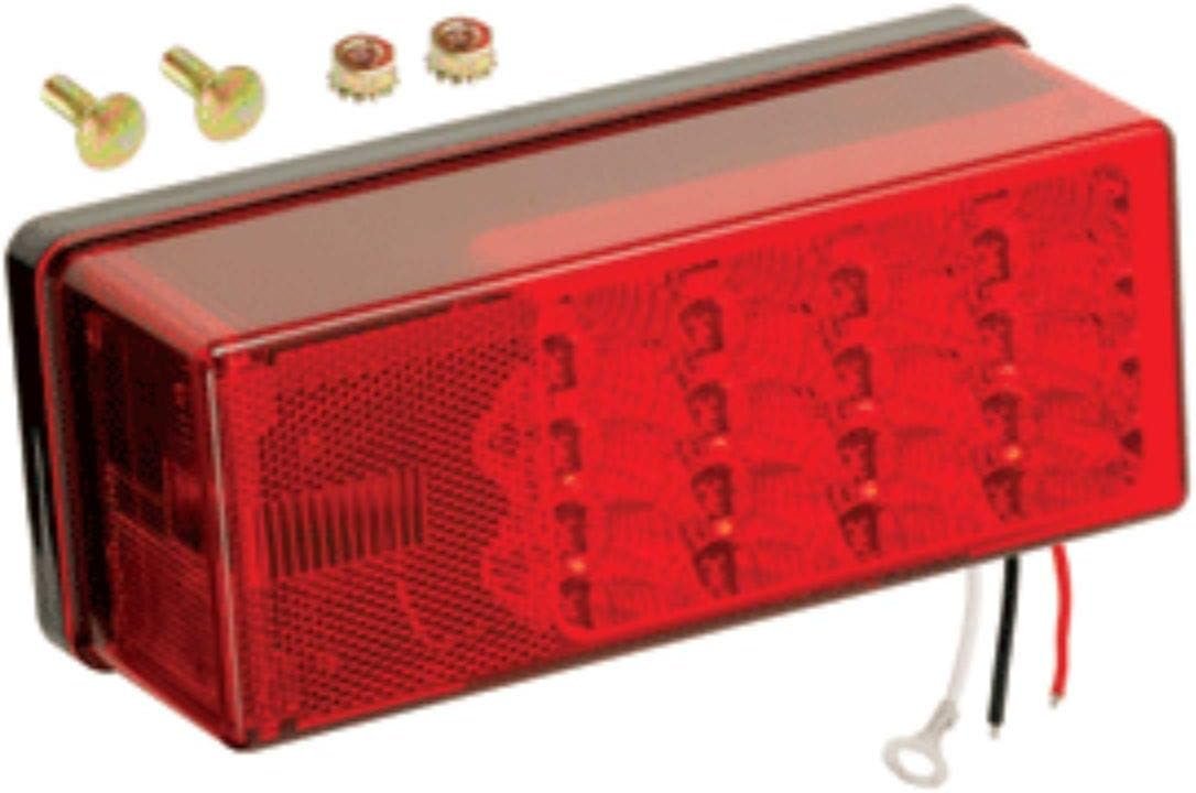 Wesbar 407535 LED Low Profile Wraparound Tail Light – 8-Function Trailer Light with Sealed Housing and Red Lens - Image 2