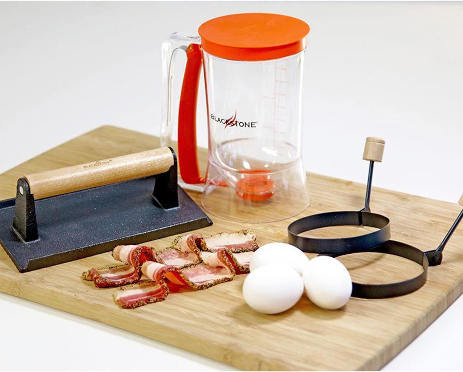 North Atlantic Imports 1543 Grill & Griddle Breakfast Kit – Batter Dispenser, Rings, and Cooking Accessories Set - Image 5