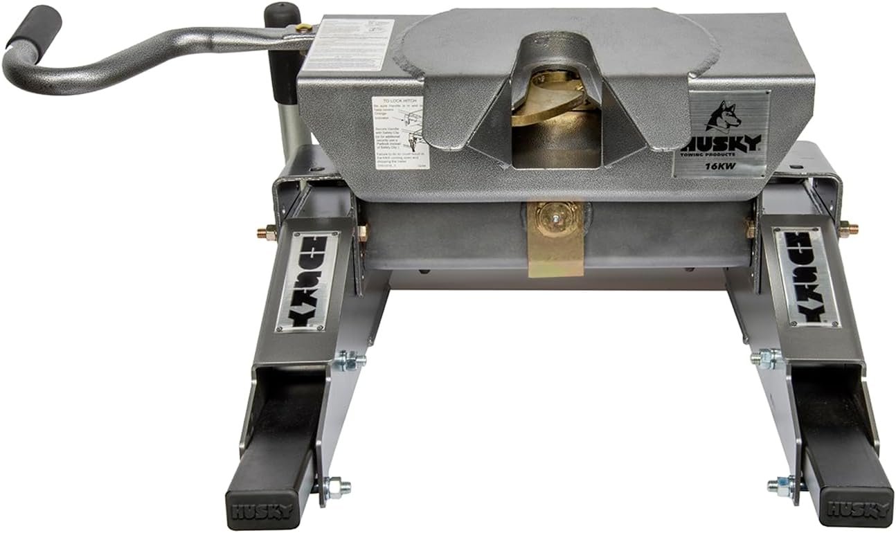 Husky Towing 33170K 16KW Fifth Wheel Hitch with 26K HD Roller Kit – 16000 lb GTW Capacity, Fully Articulating Head - Image 2