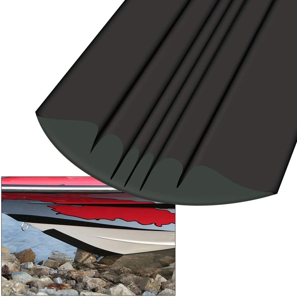 Megaware 20208 KeelGuard Keel Protector – 8 ft Black Bow Guard with 3M Adhesive for Boats up to 22 ft