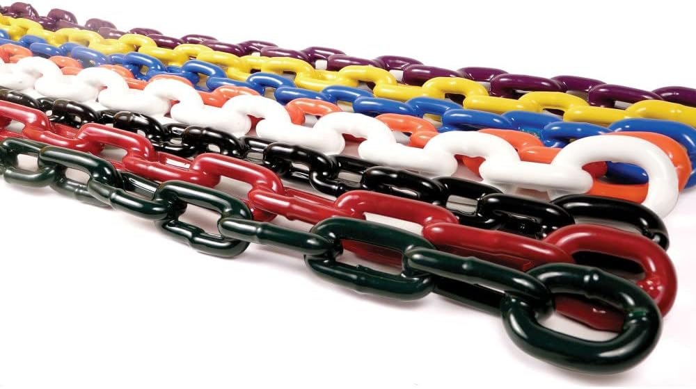 Greenfield 2115W Vinyl-Coated Anchor Chain – 1/4in x 4ft White Marine Chain for Docking and Anchoring