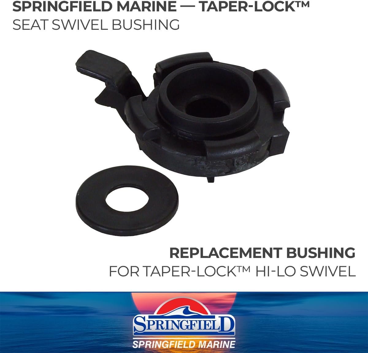 Springfield 2171003 Taper-Lock Seat Swivel Bushing – Black Replacement Bushing with Included Washer for Hi-Lo Swivels - Image 2