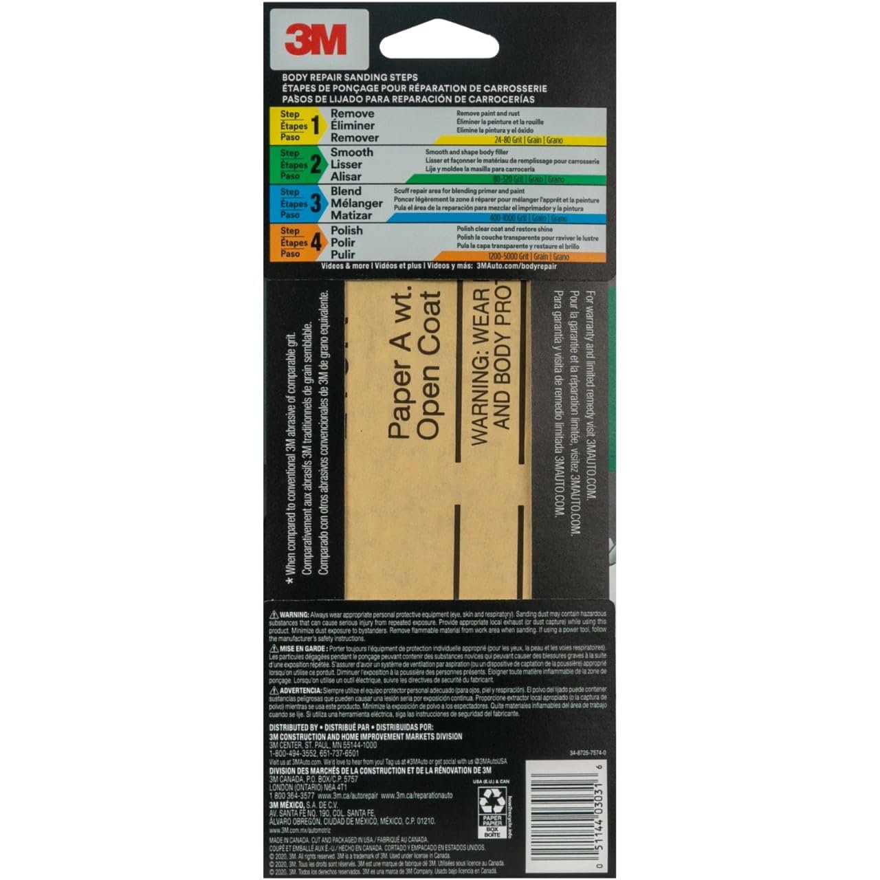 3M Autopak Sheets Fine 3031 – 6 Pack Fine Grit Sanding Sheets for Paint and Primer Finishing - Image 3