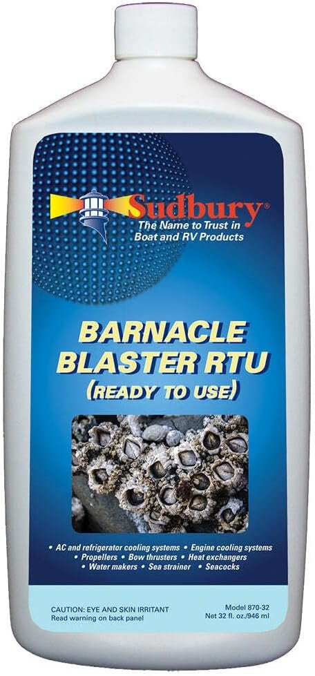 Sudbury 87032 Barnacle Blaster Ready-to-Use – 32 oz Marine Descaler for Barnacles, Rust and Hard Water Deposits