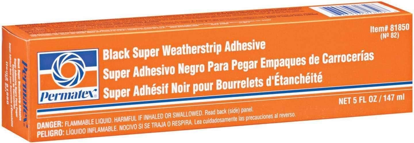 Permatex 81850 Black Super Weatherstrip Adhesive – 5 oz Professional Trim and Weatherstrip Bonding Compound - Image 2