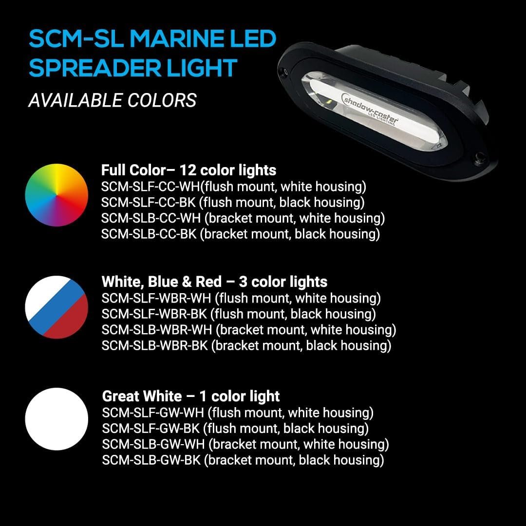 Shadow-Caster SCM-SLF-CC-BK Full Color Flush Light – 2200 Lumens RGB LED, Black Aluminum Housing, IP67 Waterproof Marine Fixture - Image 4