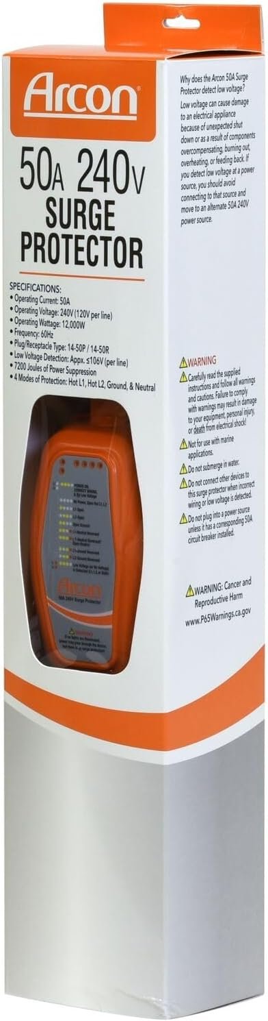Arcon 19666 Surge Protector – 50 Amp 240V RV Surge Guard with Portable Weather-Resistant Design - Image 5