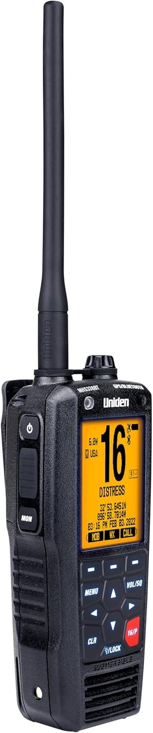 Uniden MHS338BT Floating Handheld Marine VHF Radio – Bluetooth, GPS, DSC and NOAA Weather Alerts - Image 3