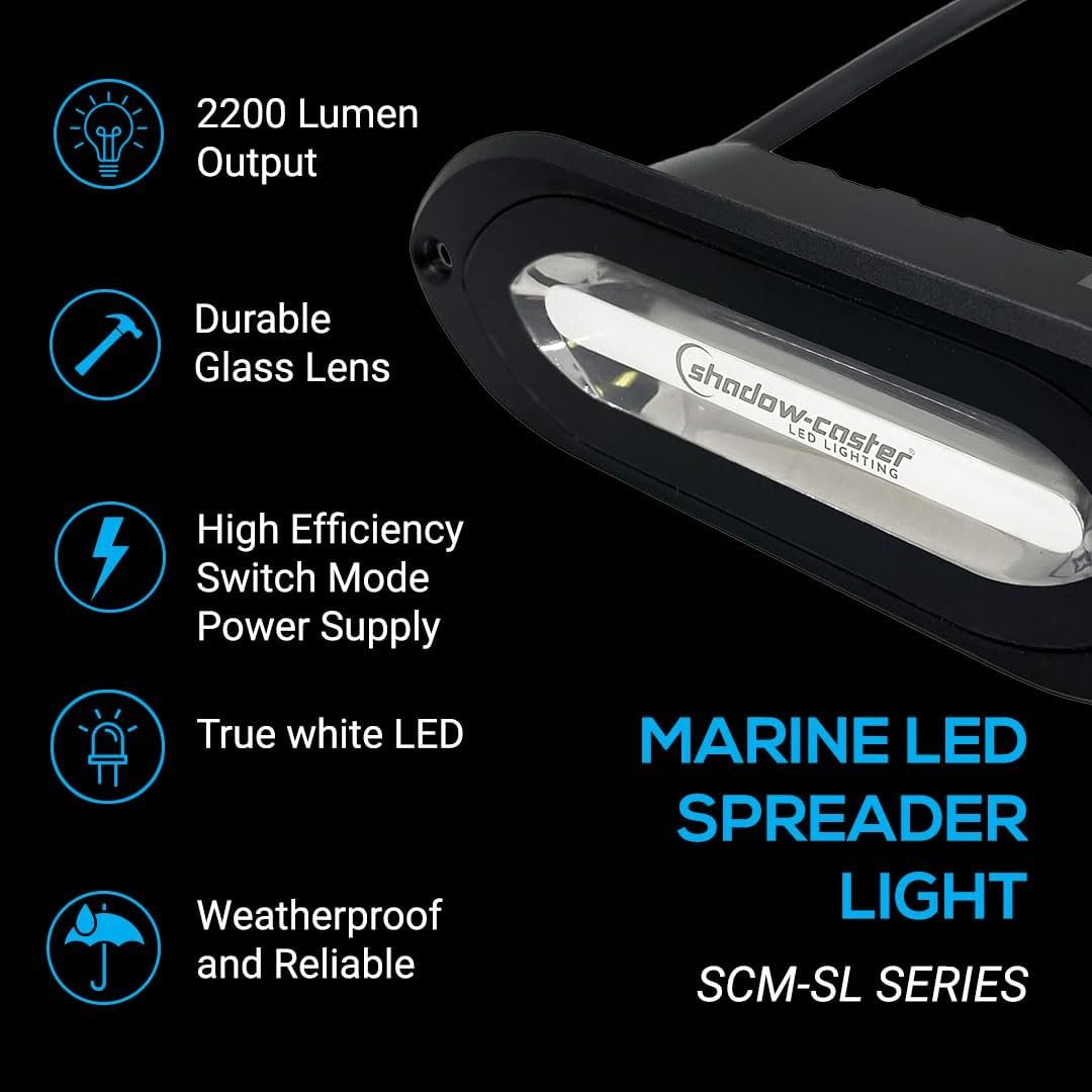 Shadow-Caster SCM-SLF-CC-BK Full Color Flush Light – 2200 Lumens RGB LED, Black Aluminum Housing, IP67 Waterproof Marine Fixture - Image 3