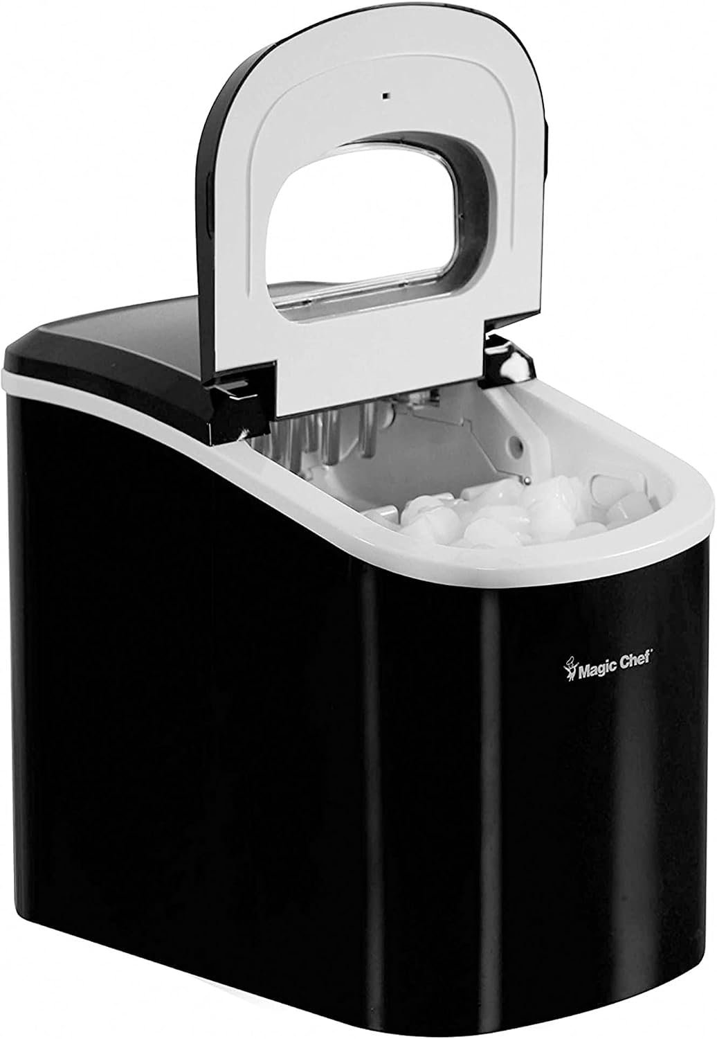 Magic Chef MCIM22B Portable Ice Maker – 27 lbs Daily Production – Black Finish – Countertop Ice Machine - Image 4