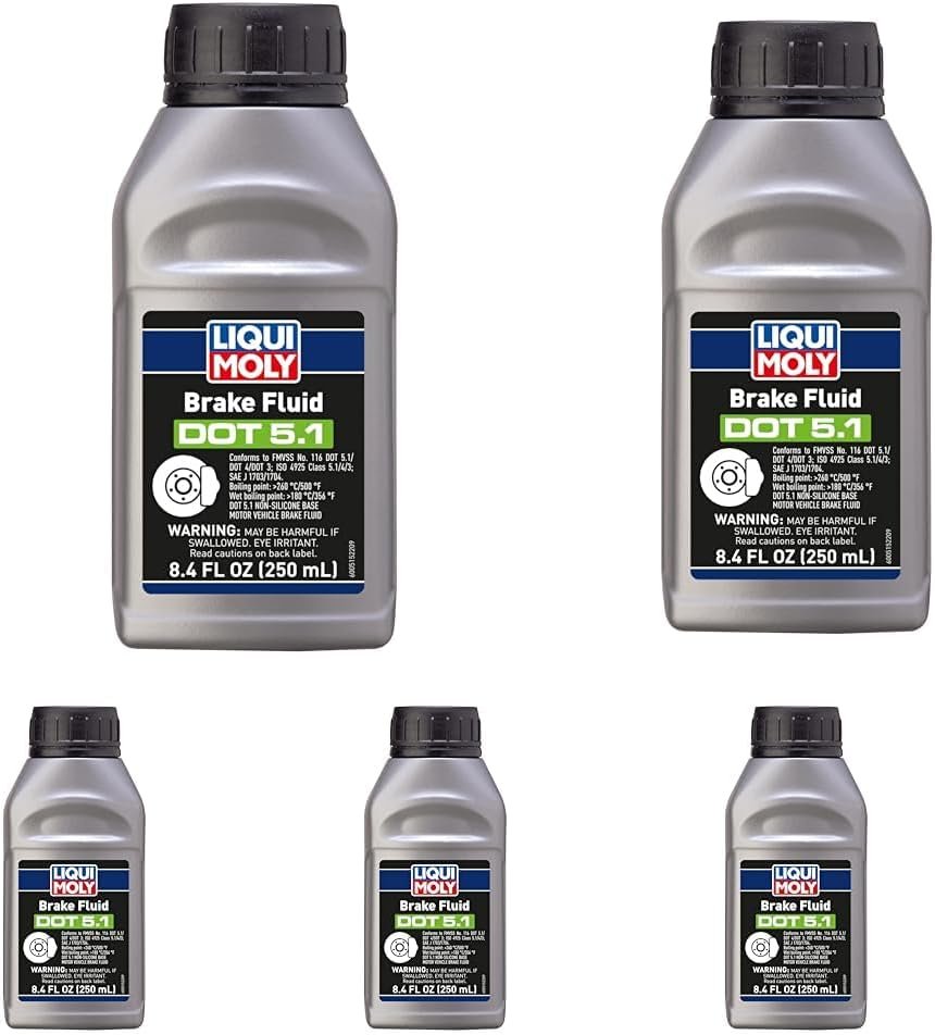 Liqui Moly 20158 Brake Fluid DOT 5.1 – 250ml Synthetic Formula with High Wet and Dry Boiling Points