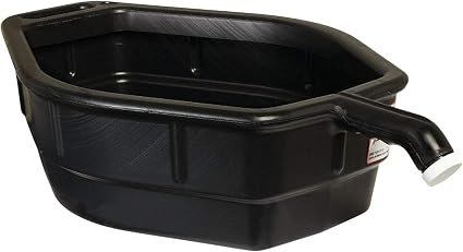 Midwest Can 6395 5-Gallon Drain Pan – Large Capacity Oil and Fluid Collection Pan with Integrated Handles