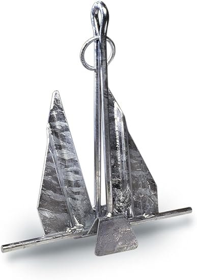 Tie Down 95016 Quik-Set 10HQ Boat Anchor – 5 lb Hot-Dip Galvanized Fluke Anchor with 160 lb Holding Power for 20ft–24ft Boats