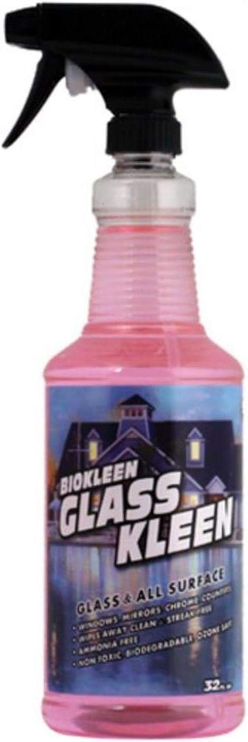 Bio-Kleen M01307 Glass Kleen – 32 oz Streak-Free Cleaner for RV, Marine, and Automotive Glass