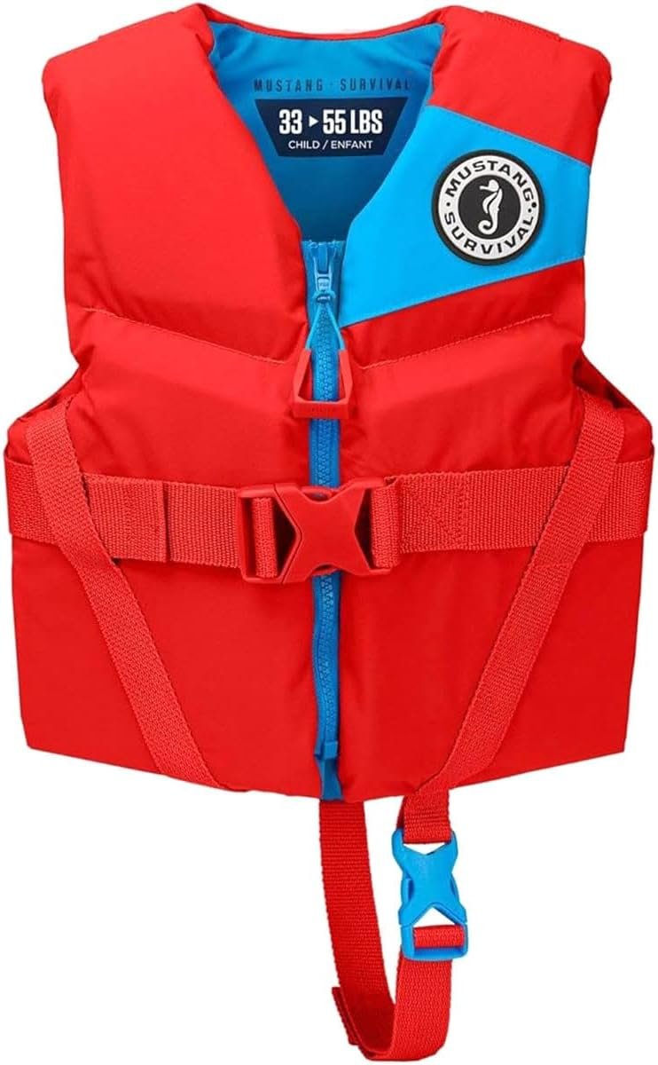 Mustang Survival MV3565268 Rev Child Life Vest – Blue Foam PFD with Segmented Mobility Design - Image 3