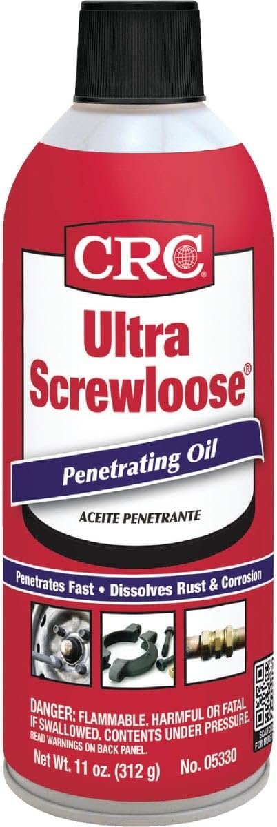 CRC Ultra Loose 5330 Penetrating Oil – 11 oz Fast-Acting Rusted Fastener and Corrosion Release Spray