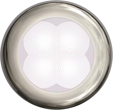 HELLA Lights 980501521 Courtesy White LED Lamp – Polished 316 Stainless Bezel – IP67 Marine Courtesy Light