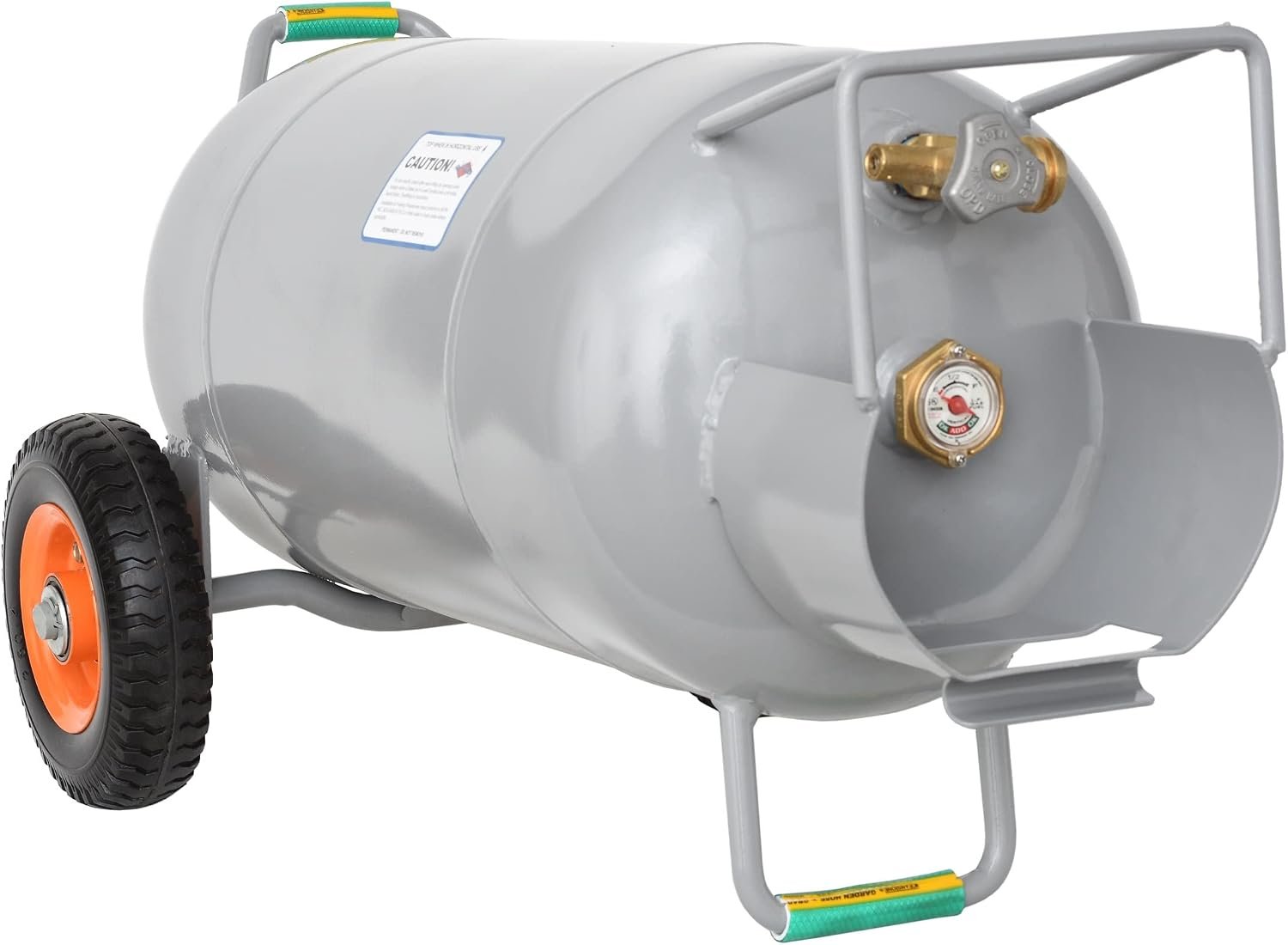 Flame King YSN40HOG 40 lb HOG Propane Cylinder – Horizontal & Vertical Use with Wheels, OPD Valve and Built-In Gauge - Image 7