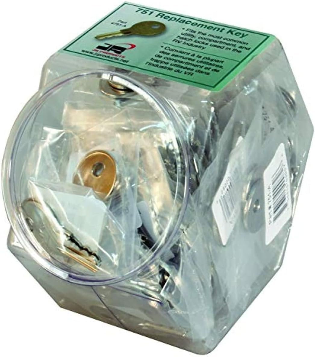 JR Products 0600751D Key Display – Retail Merchandising Fixture for 751 RV Compartment Keys