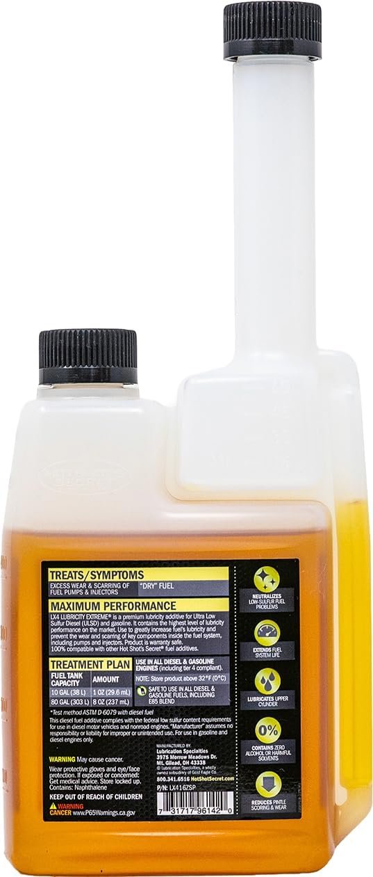 Hot Shot's Secret LX416ZSP Lubricity Extreme Fuel Additive – 16 oz Squeeze Bottle for Diesel and Gasoline Fuel Systems - Image 3