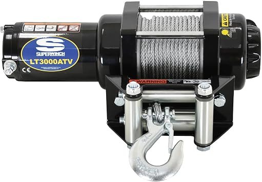 Superwinch 1130220 LT3000 ATV Winch – 3000 lb Capacity, 3/16 in x 50 ft Steel Rope, 1.2 HP Motor