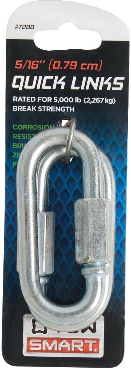 Reese 7007900 Safety Chain Quick Links – 5/16in Steel Connectors with 5000 lb Working Load Capacity 2-Pack - Image 2