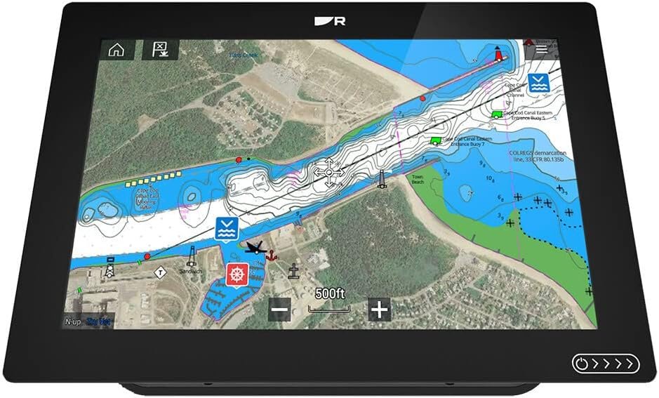 Raymarine Axiom+ 12 7063800NAG Multifunction Display – 12in HybridTouch Chartplotter with Navionics+ Charts