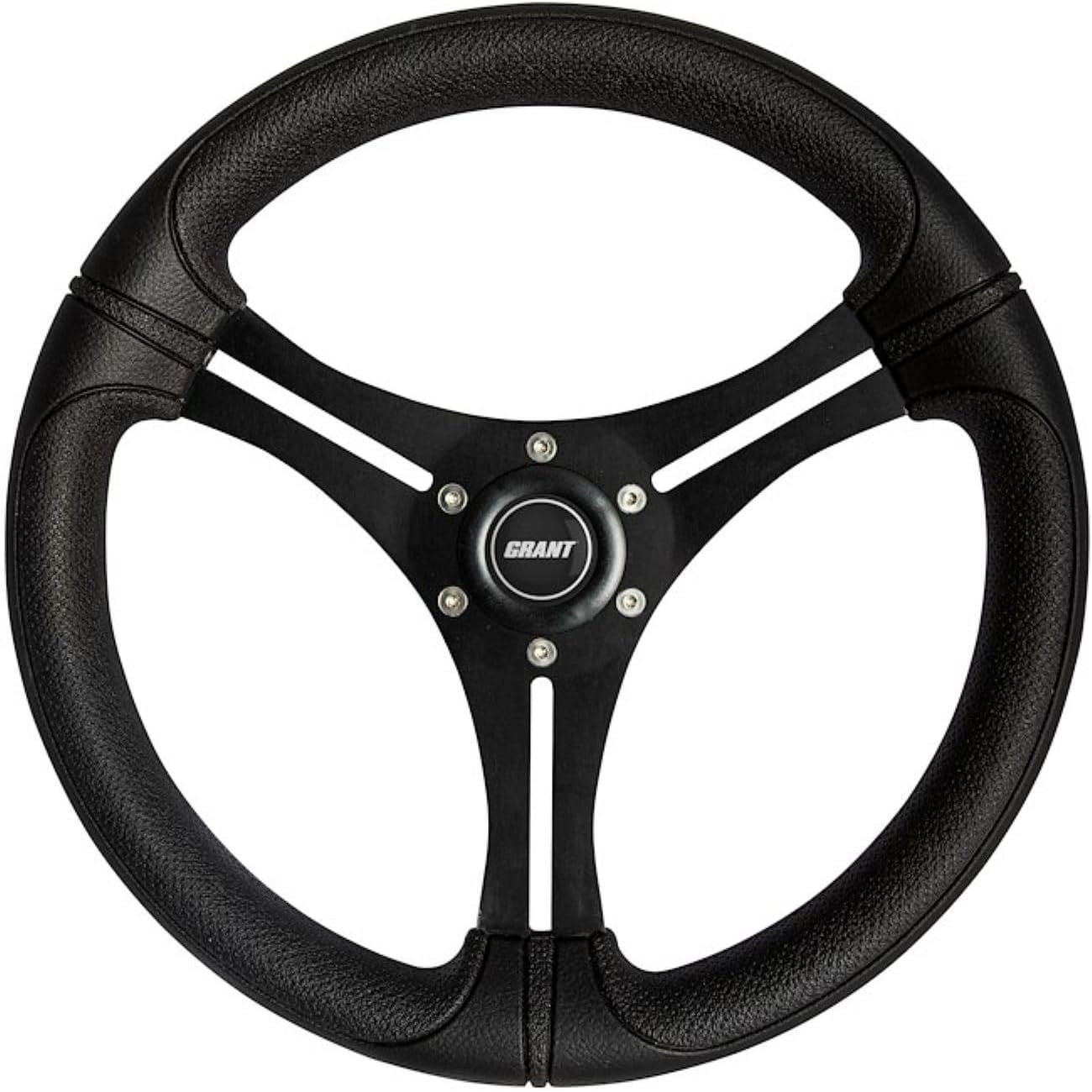Grant 57011BSA Emerald Steering Wheel – Black Spoke Design with Custom Performance Interior Styling