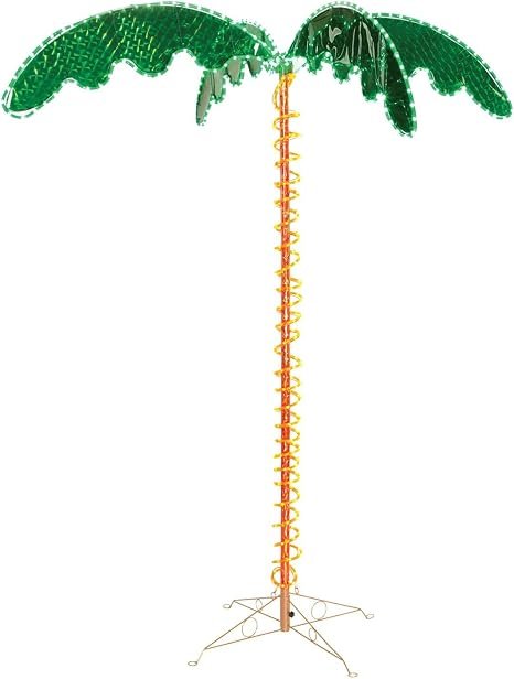 Faulkner 20522 7ft LED Palm Tree Yard Light – 120V Outdoor Decorative Light with Illuminated Tropical Design