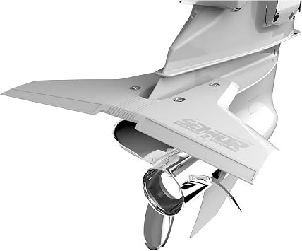 StingRay Classic 2 Senior Hydrofoil White – Stabilizer Fin for 40 HP and Larger Marine Engines with Improved Handling and Lift