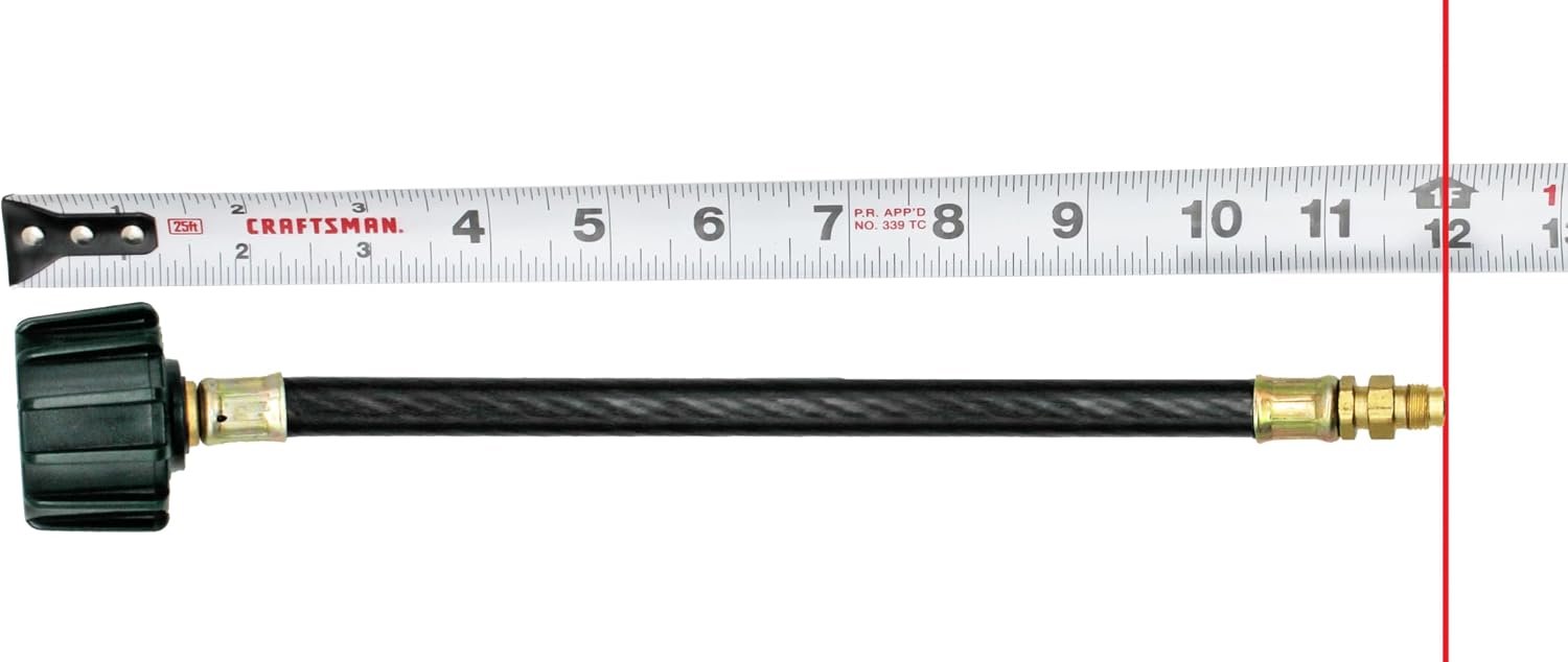 Flame King E12INPT Propane Pigtail Hose – 12in Type 1 to POL Connector for Bulk LP Cylinder Applications - Image 5
