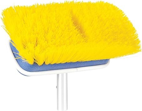 Camco Marine 41924 Medium Brush Attachment – Yellow Cleaning Brush Head for Boats and RVs