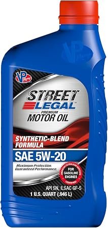 VP Racing Street Legal Synthetic Blend Engine Oil – Powersports Formula, Wet-Clutch Compatible, 1 Quart