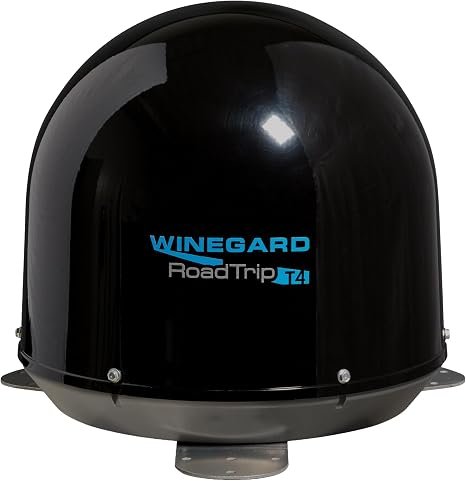 Winegard RT2035T RoadTrip T4 In-Motion Satellite Antenna – Roof Mount, Automatic Tracking, Black Compact RV System
