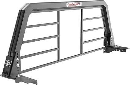 Weather Guard 119-0-03 Aluminum Headache Rack – Half Bar Design – Bright Aluminum Cab Protector for Full-Size Pickup Trucks