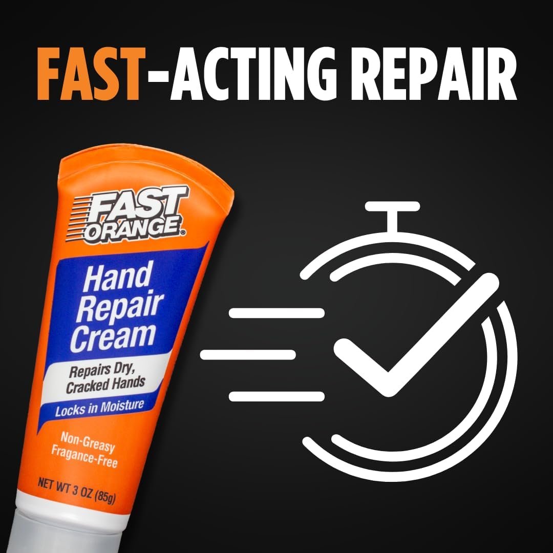 Fast Orange 25103 Hand Repair Cream – 3oz Non-Greasy Moisturizer for Dry and Cracked Hands After Automotive Work - Image 3