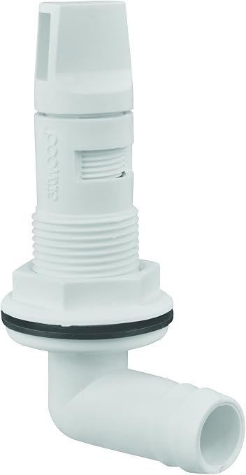 Attwood 41257 Aerator Spray Head – Adjustable Livewell Spray Head with 3/4in Hose Connection and 90° Side Mount Fitting