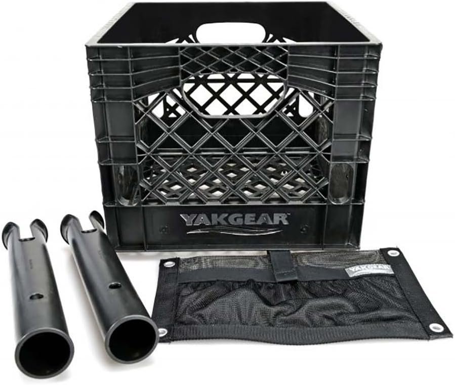 YakGear 1002601 Angler's Crate Starter Kit – Kayak Fishing Crate System with Rod Holders and Accessory Mounts - Image 3